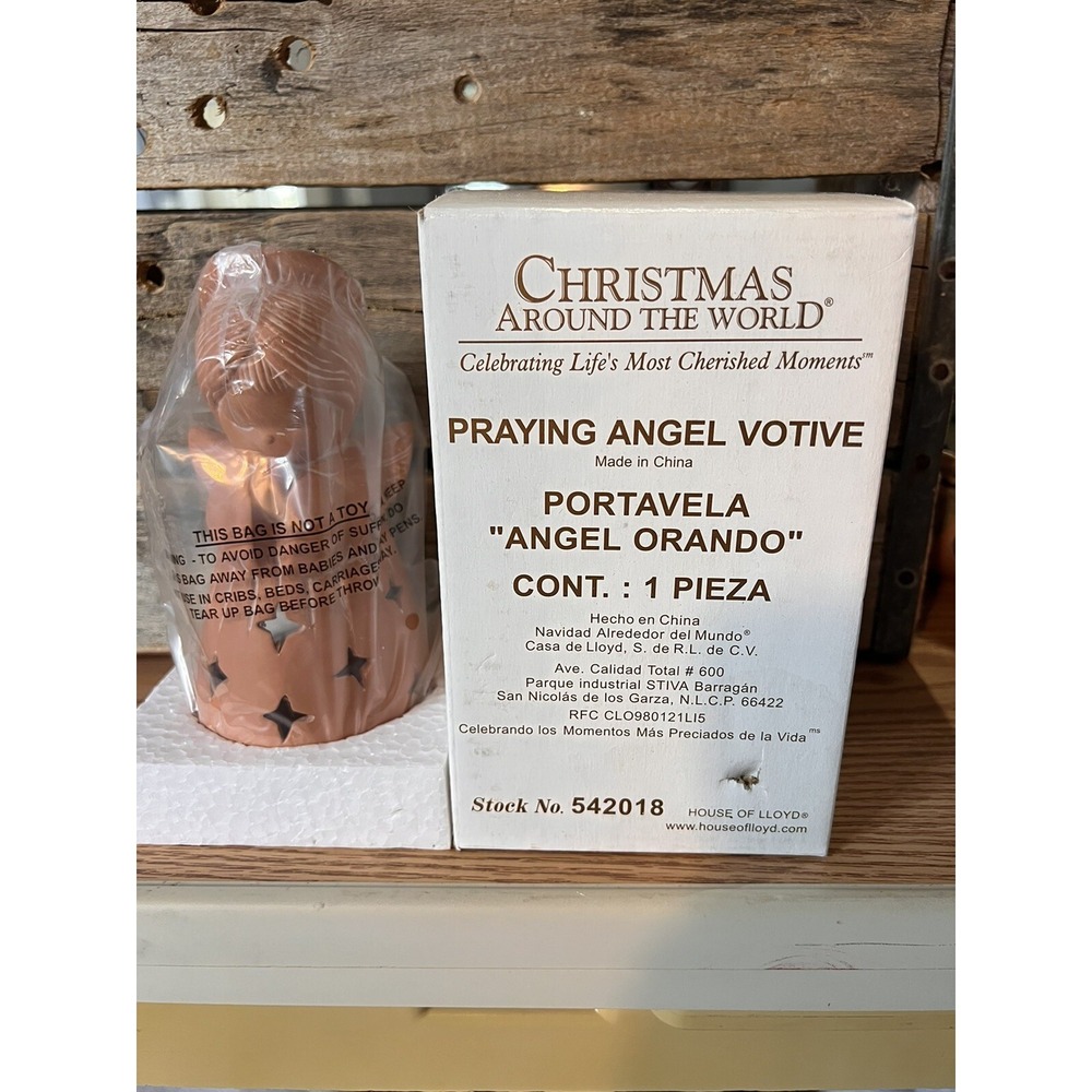 House Of Lloyd‎ Christmas Around The World Praying Angel Votive Candle Holder 6"